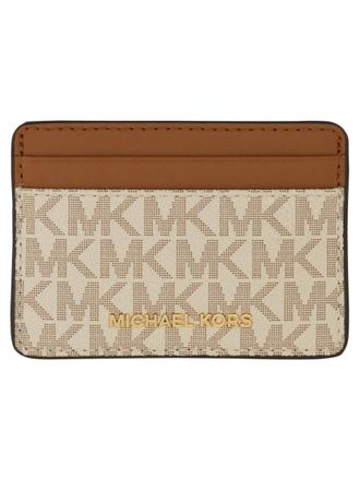 Michael Michael Kors Logo Card Case - Beige