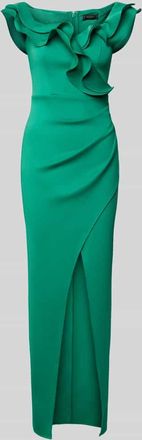 Lipsy Slim Fit Abendkleid mit R&uuml;schenbesatz in Gruen, Gr&ouml;&szlig;e 32