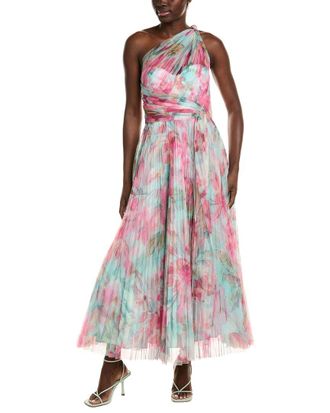 Hutch Philippa Pleated Mesh Gown