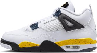 Nike Jordan Mens Air Jordan 4 Retro Tour Yellow Shoes in White | IO2463-102