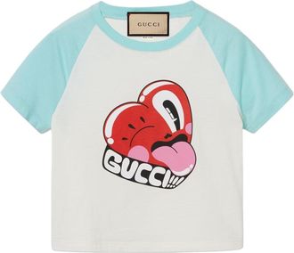 Gucci (WMNS) Gucci Cotton Jersey Short Sleeved T-Shirt Off White 768183-XJGHN-9095