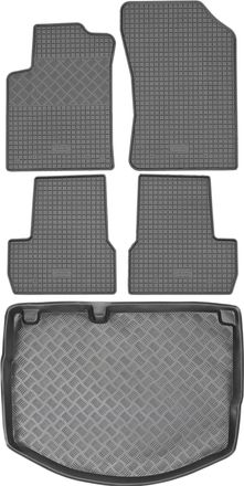 OEM Juego De Alfombrillas De Goma Para Coche Y Maletero Para Citro&euml;n Ds3 Hatchback (2010-2016)