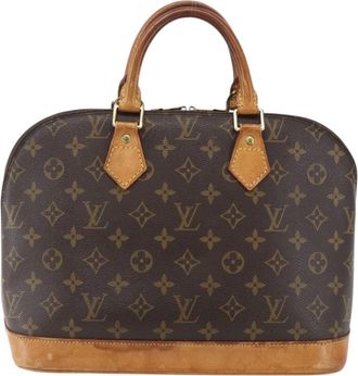 Louis Vuitton Alma Handbag Monogram Canvas Brown Canvas Handbag (Pre-Owned)