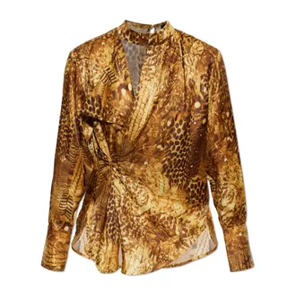 AllSaints Dames, Blouses & Shirts, Bruin, Maat: 2XS Zijde
