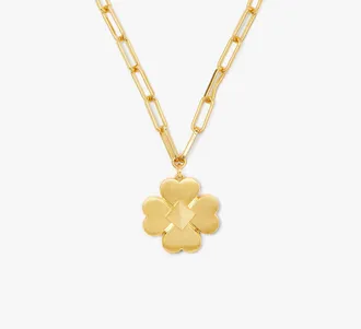 Kate Spade New York Womens Spades & Stud Earrings Pendant Necklace in Yellow