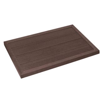 ML Design Ml-design Elemento De Suelo De Wpc Para Ducha Solar Marr&oacute;n 101 X 63 X 5,5 Cm Base Antideslizante Incluye Material De Montaje Placa Exterior Pavimento 