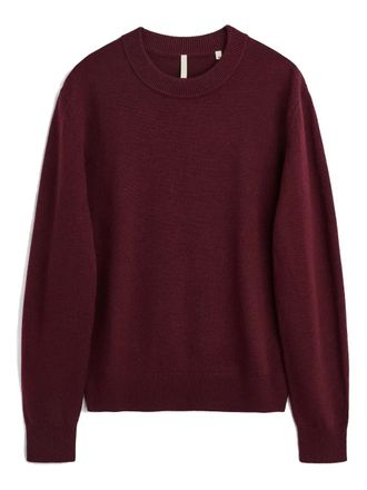 Sunflower crew-neck wool sweater - unisex - Wool - L - BURGUNDY