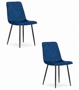 OEM Silla Tur&iacute;n - Terciopelo Azul Marino X 2