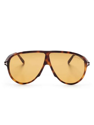 Tom Ford Eyewear 1211 sunglasses - unisex - Acetate - 65 - Brown
