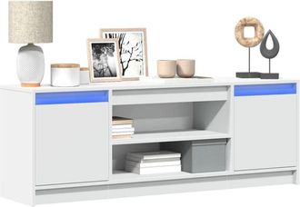 vidaXL Vidaxl - Mobile Porta tv con led Bianco 139,5x34x50 cm in Truciolato