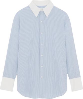 Saint Laurent Winchester Shirt - Dames - Overhemden - Blauw - M - Katoen - Overhemden