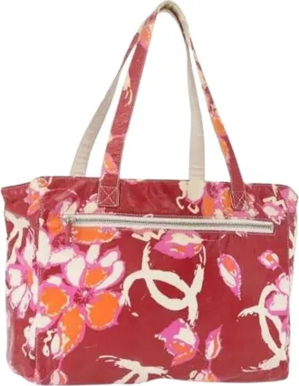 Chanel Pre-owned Tote Bags, female, Red, Size: ONE SIZE Pre-owned Vintage Nylon Tote Bag