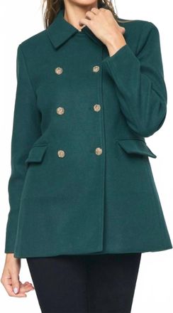 Entro Double Button Jacket In Green