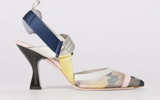 Fendi Slingback Colibr&igrave; Fendi in nylon stampa Fendi Bouquet