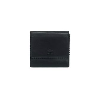 Loewe Black Purple Leather Wallet (Tri-Fold) (Pre-Owned)