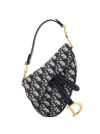 Dior Saddle Handbag Oblique Canvas Mini shoulder bag - Blue