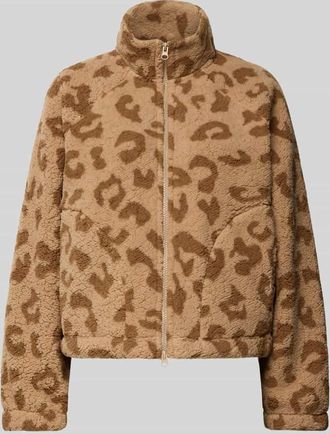 Noisy May Fleecejacke mit Zweiwege-Rei&szlig;verschluss Modell CUDDLE in Mittelbraun Mel, Gr&ouml;&szlig;e XL