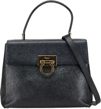 Ferragamo Pre-owned Handbags, female, Black, Size: ONE SIZE Pre-owned Leather handbags