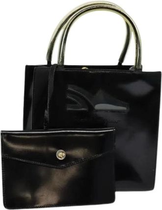 Ferragamo Pre-owned Handbags, female, Black, Size: ONE SIZE Pre-owned Leather Tote