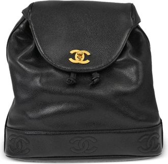 Chanel 1995 Triple CC backpack - women - Caviar Leather - One Size - Black
