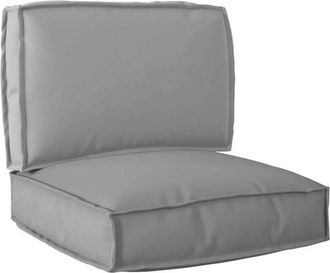 vidaXL Pallet Cushion Set 2 pcs Grey Oxford fabric vidaXL