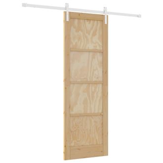 vidaXL Puerta Corredera Natural Y Blanco 73,5 X 211 Cm Vidaxl