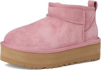 UGG Girls K Classic Ultra Mini Platform Fashion Boots, Pink Dawn, 10 UK
