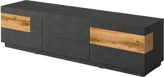 Petits Meubles Mueble tv 6 cajones 206 cm paneles de aglomerado gris antracita
