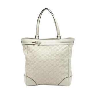 Gucci Pre-owned Tote Bags, female, White, Size: ONE SIZE Pre-owned Leather Tote Bag