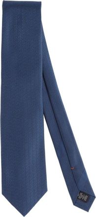 Ermenegildo Zegna Blauwe Zijden Stropdas Elegant Accessoire - Heren - Stropdassen - Blauw - ONE Size - Accessoires