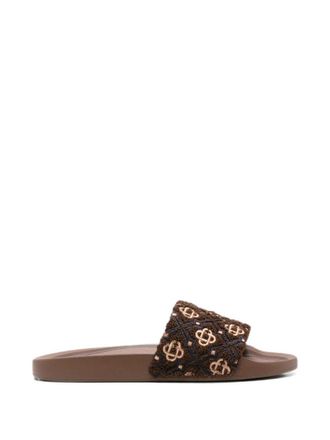 Casablanca Slippers Brown Monogram Pool