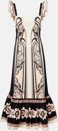 La DoubleJ Vestido midi Gingerbread en mezcla de algod&oacute;n