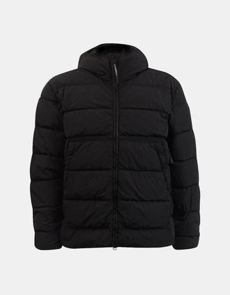 C.P. Company Mens Chrome-R Goggle Down Jacket - Black - Size: 40/Regular