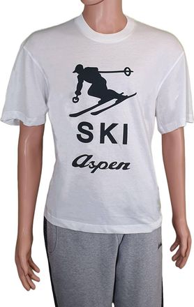 Bally Unisex Ski Aspen Graphic T-Shirt In Bone