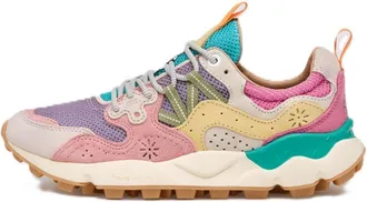 Flower Mountain Multi-layered Sneakers with Pastel Hues and Chunky Soles