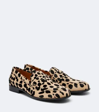 Tod's Gommino leopard print calf hair driving shoes