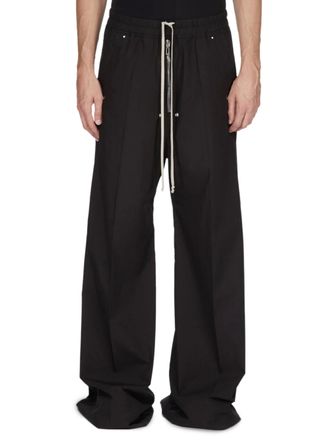 Rick Owens Wide-Leg Trousers with Elastic Waistband and Drawstring