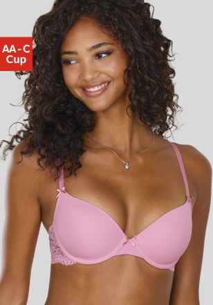 Nuance Schalen-BH NUANCE, Damen, Gr. 70, Cup AA, pink, Spitze, Obermaterial: 85% Polyamid, 15% Elasthan, BHs Schalen-BH, im R&uuml;cken aus Spitze, Cups aus Micro