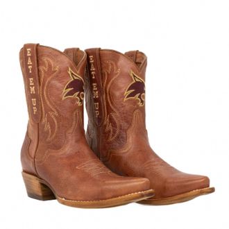 Gameday Boots Womens Shorty Western Texas State University Boots In Tan