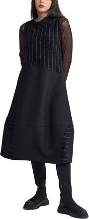 Luukaa D'Celli Faylen Balloon-Shaped Dress in Monochrome Black at Nordstrom, Size 10