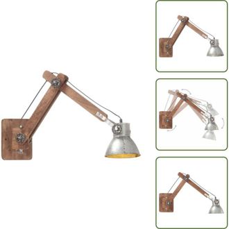 vidaXL Lampada a bassa tensione - vidaXL Lampada da Parete Stile Industriale Argento Rotonda E27 - Lampada in ferro