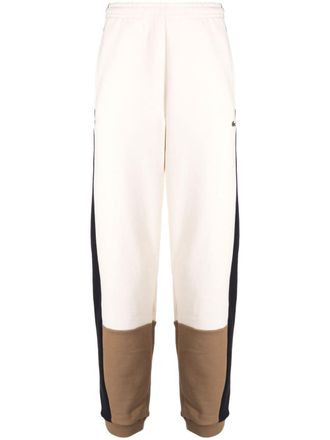 Lacoste Trainingsbroek met geborduurd logo - Wit