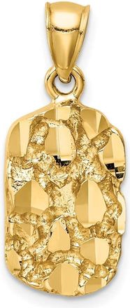 Diamond2Deal 14k Yellow Gold Nugget Pendant