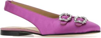 Edhen Milano Womens Flat Purple Satin