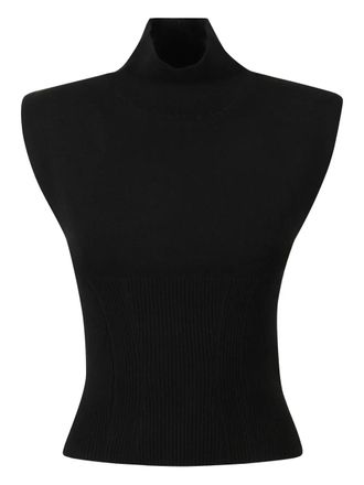 Dondup ribbed turtleneck top - women - Fabric - 42 - Black