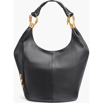 DKNY Tartan Hobo in Blk/gold at Nordstrom