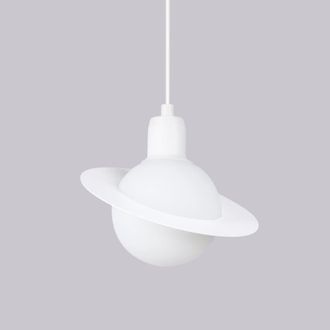 Wonderlamp L&aacute;mpara de techo con forma de planeta saturno blanco