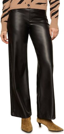 Sanctuary Womens Runaway Leather Trouser Pants In Black