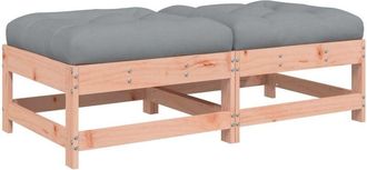 vidaXL Taburetes De Jard&iacute;n Con Cojines 2 Uds Madera Abeto De Douglas Vidaxl