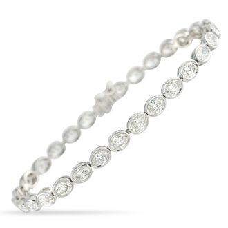 Luxury Bazaar 18K White Gold 7.25ct Diamond Bracelet ALB-18558-2